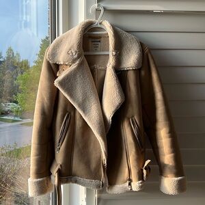 Garage sherpa aviator jacket
